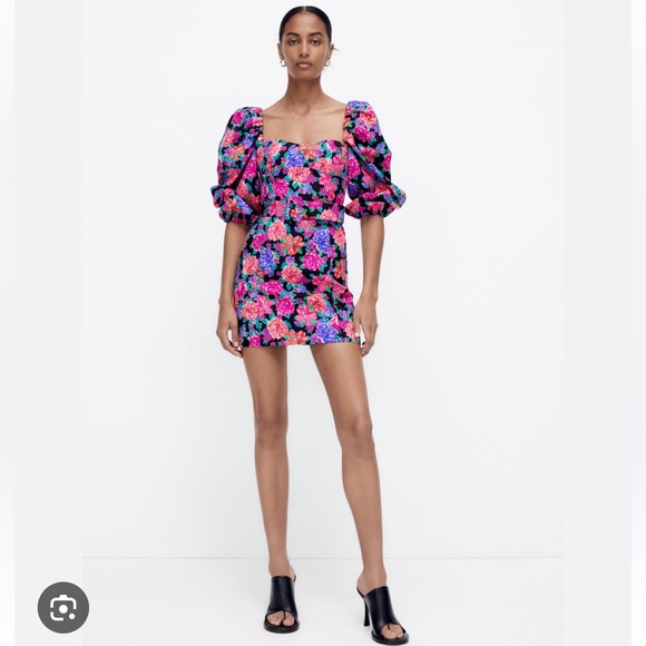 Zara floral print dress - Picture 4 of 5